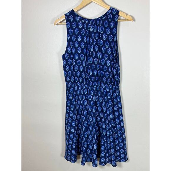 Rebecca Taylor Sleeveless Silk Knee Length Dress Size 6 A Line Cottage Designer - Picture 6 of 10